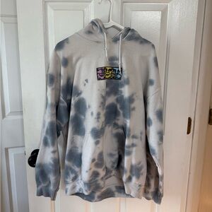 Obey Blue and White Tie-Dye Hoodie